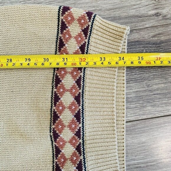 Hooke Knit Sweater Dress Teens Size 14 Long Sleeve Elbow Patches Norway Nordic - Picture 9 of 14